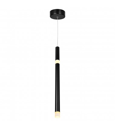  Flute 1 Light LED Pendant With Black Finish (1262P5-1-101) - CWI