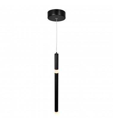  Flute 1 Light LED Pendant With Black Finish (1262P5-1-101) - CWI