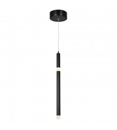  Flute 1 Light LED Pendant With Black Finish (1262P5-1-101) - CWI