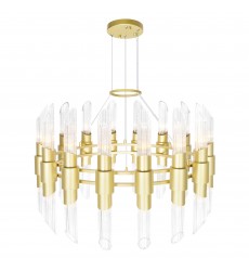  Croissant 32 Light Chandelier With Satin Gold Finish (1269P32-32-602) - CWI
