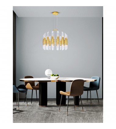  Croissant 32 Light Chandelier With Satin Gold Finish (1269P32-32-602) - CWI