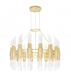  Croissant 32 Light Chandelier With Satin Gold Finish (1269P32-32-602) - CWI
