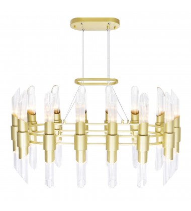 Croissant 28 Light Chandelier With Satin Gold Finish (1269P39-28-602-O) - CWI Croissant 28 Light Chandelier With Satin Gold Finish (1269P39-28-602-O) - CWI