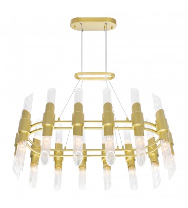 Croissant 28 Light Chandelier With Satin Gold Finish (1269P39-28-602-O) - CWI Croissant 28 Light Chandelier With Satin Gold Finish (1269P39-28-602-O) - CWI