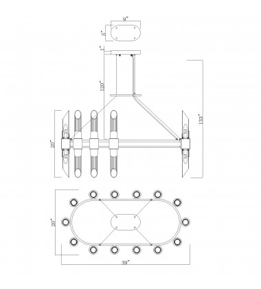 Croissant 28 Light Chandelier With Satin Gold Finish (1269P39-28-602-O) - CWI Croissant 28 Light Chandelier With Satin Gold Finish (1269P39-28-602-O) - CWI