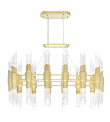 Croissant 28 Light Chandelier With Satin Gold Finish (1269P39-28-602-O) - CWI Croissant 28 Light Chandelier With Satin Gold Finish (1269P39-28-602-O) - CWI