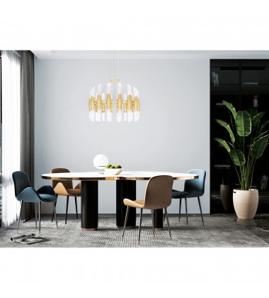 Croissant 36 Light Chandelier With Satin Gold Finish (1269P40-36-602) - CWI Croissant 36 Light Chandelier With Satin Gold Finish (1269P40-36-602) - CWI