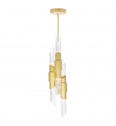  Croissant 6 Light Pendant With Satin Gold Finish (1269P7-6-602) - CWI