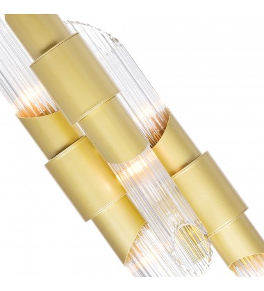 Croissant 6 Light Pendant With Satin Gold Finish (1269P7-6-602) - CWI Croissant 6 Light Pendant With Satin Gold Finish (1269P7-6-602) - CWI