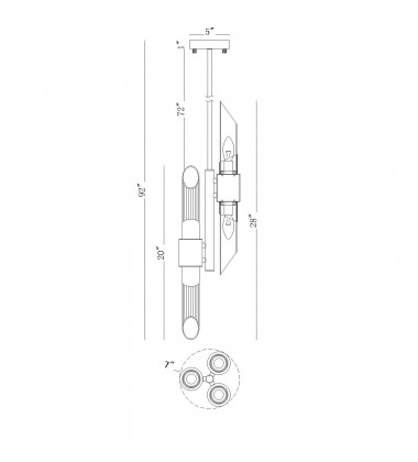 Croissant 6 Light Pendant With Satin Gold Finish (1269P7-6-602) - CWI Croissant 6 Light Pendant With Satin Gold Finish (1269P7-6-602) - CWI