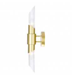  Croissant 2 Light Wall Sconce With Satin Gold Finish (1269W5-2-602) - CWI