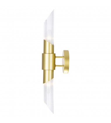  Croissant 2 Light Wall Sconce With Satin Gold Finish (1269W5-2-602) - CWI
