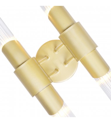  Croissant 4 Light Wall Sconce With Satin Gold Finish (1269W8-4-602) - CWI