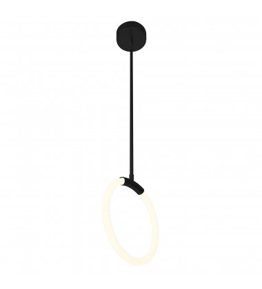 Hoops 1 Light LED Pendant With Black Finish (1273P10-1-101) - CWI Hoops 1 Light LED Pendant With Black Finish (1273P10-1-101) - CWI