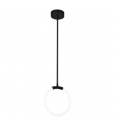 Hoops 1 Light LED Pendant With Black Finish (1273P10-1-101) - CWI Hoops 1 Light LED Pendant With Black Finish (1273P10-1-101) - CWI
