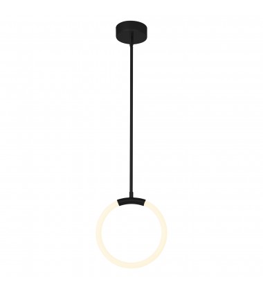  Hoops 1 Light LED Pendant With Black Finish (1273P10-1-101) - CWI
