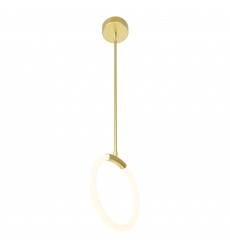  Hoops 1 Light LED Pendant With Satin Gold Finish (1273P10-1-602) - CWI