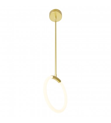 Hoops 1 Light LED Pendant With Satin Gold Finish (1273P10-1-602) - CWI Hoops 1 Light LED Pendant With Satin Gold Finish (1273P10-1-602) - CWI