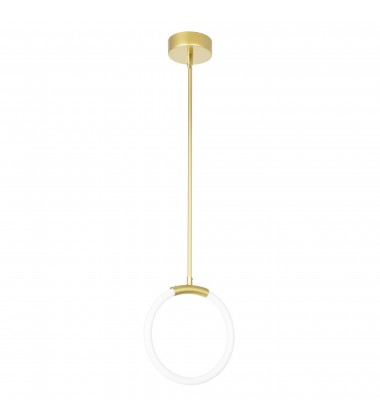 Hoops 1 Light LED Pendant With Satin Gold Finish (1273P10-1-602) - CWI Hoops 1 Light LED Pendant With Satin Gold Finish (1273P10-1-602) - CWI