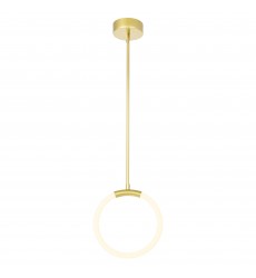  Hoops 1 Light LED Pendant With Satin Gold Finish (1273P10-1-602) - CWI