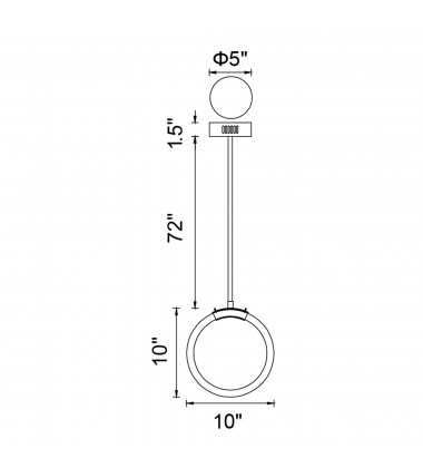 Hoops 1 Light LED Pendant With Satin Gold Finish (1273P10-1-602) - CWI Hoops 1 Light LED Pendant With Satin Gold Finish (1273P10-1-602) - CWI