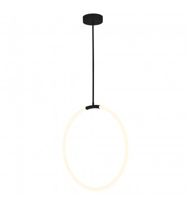 Hoops 1 Light LED Chandelier With Black Finish (1273P24-1-101) - CWI Hoops 1 Light LED Chandelier With Black Finish (1273P24-1-101) - CWI