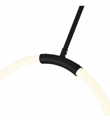 Hoops 1 Light LED Chandelier With Black Finish (1273P24-1-101) - CWI Hoops 1 Light LED Chandelier With Black Finish (1273P24-1-101) - CWI