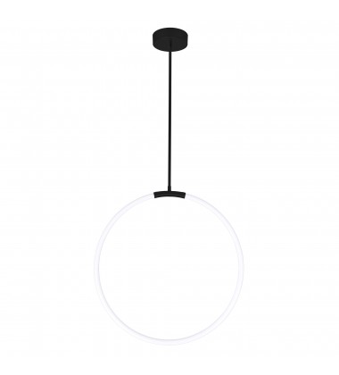  Hoops 1 Light LED Chandelier With Black Finish (1273P24-1-101) - CWI