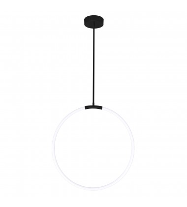Hoops 1 Light LED Chandelier With Black Finish (1273P24-1-101) - CWI Hoops 1 Light LED Chandelier With Black Finish (1273P24-1-101) - CWI