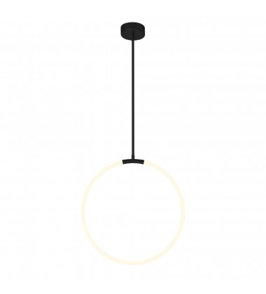  Hoops 1 Light LED Chandelier With Black Finish (1273P24-1-101) - CWI