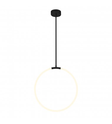 Hoops 1 Light LED Chandelier With Black Finish (1273P24-1-101) - CWI Hoops 1 Light LED Chandelier With Black Finish (1273P24-1-101) - CWI