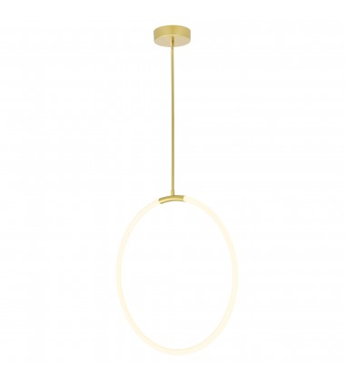  Hoops 1 Light LED Chandelier With Satin Gold Finish (1273P24-1-602) - CWI