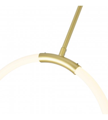  Hoops 1 Light LED Chandelier With Satin Gold Finish (1273P24-1-602) - CWI