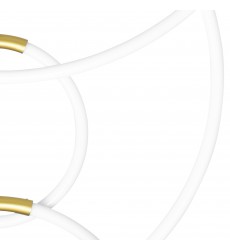  Hoops 6 Light LED Chandelier With Satin Gold Finish (1273P35-6-602-R) - CWI