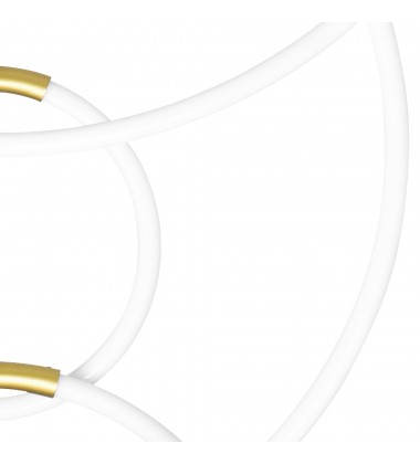  Hoops 6 Light LED Chandelier With Satin Gold Finish (1273P35-6-602-R) - CWI