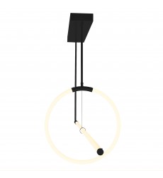  Hoops 2 Light LED Chandelier With Black Finish (1273P40-2-101-RC) - CWI