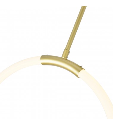 Hoops 2 Light LED Chandelier With Satin Gold Finish (1273P40-2-602-RC) - CWI Hoops 2 Light LED Chandelier With Satin Gold Finish (1273P40-2-602-RC) - CWI