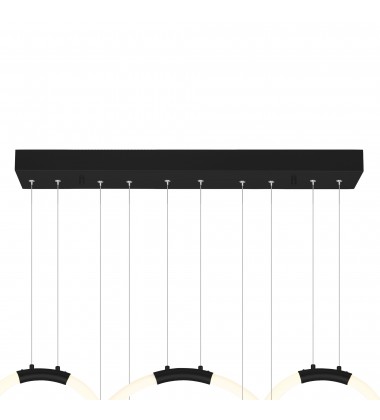 Hoops 5 Light LED Chandelier With Black Finish (1273P44-5-101-RC) - CWI