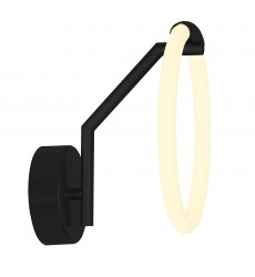  Hoops 1 Light LED Wall Sconce With Black Finish (1273W10-1-101) - CWI