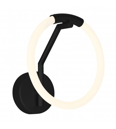 Hoops 1 Light LED Wall Sconce With Black Finish (1273W10-1-101) - CWI Hoops 1 Light LED Wall Sconce With Black Finish (1273W10-1-101) - CWI