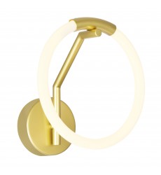  Hoops 1 Light LED Wall Sconce With Satin Gold Finish (1273W10-1-602) - CWI