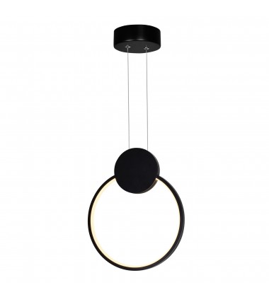  Pulley 10 in LED Black Mini Pendant (1297P10-1-101) - CWI
