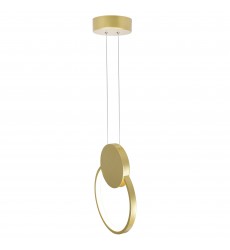  Pulley 10 in LED Satin Gold Mini Pendant (1297P10-1-602) - CWI