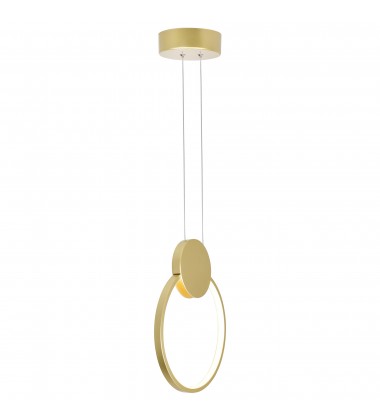  Pulley 10 in LED Satin Gold Mini Pendant (1297P10-1-602) - CWI