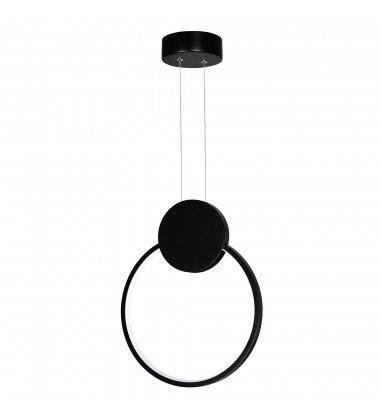  Pulley 12 in LED Black Mini Pendant (1297P12-1-101) - CWI