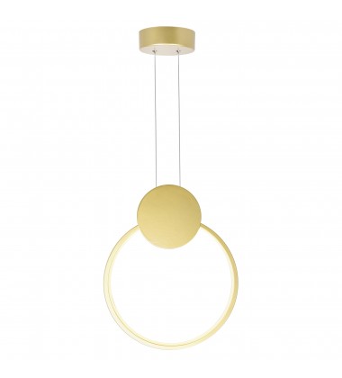  Pulley 12 in LED Satin Gold Mini Pendant (1297P12-1-602) - CWI