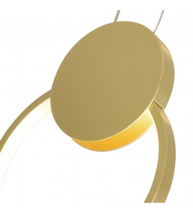  Pulley 12 in LED Satin Gold Mini Pendant (1297P12-1-602) - CWI
