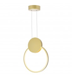  Pulley 12 in LED Satin Gold Mini Pendant (1297P12-1-602) - CWI