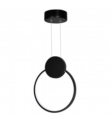  Pulley 8 in LED Black Mini Pendant (1297P8-1-101) - CWI