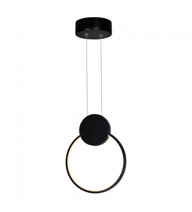  Pulley 8 in LED Black Mini Pendant (1297P8-1-101) - CWI